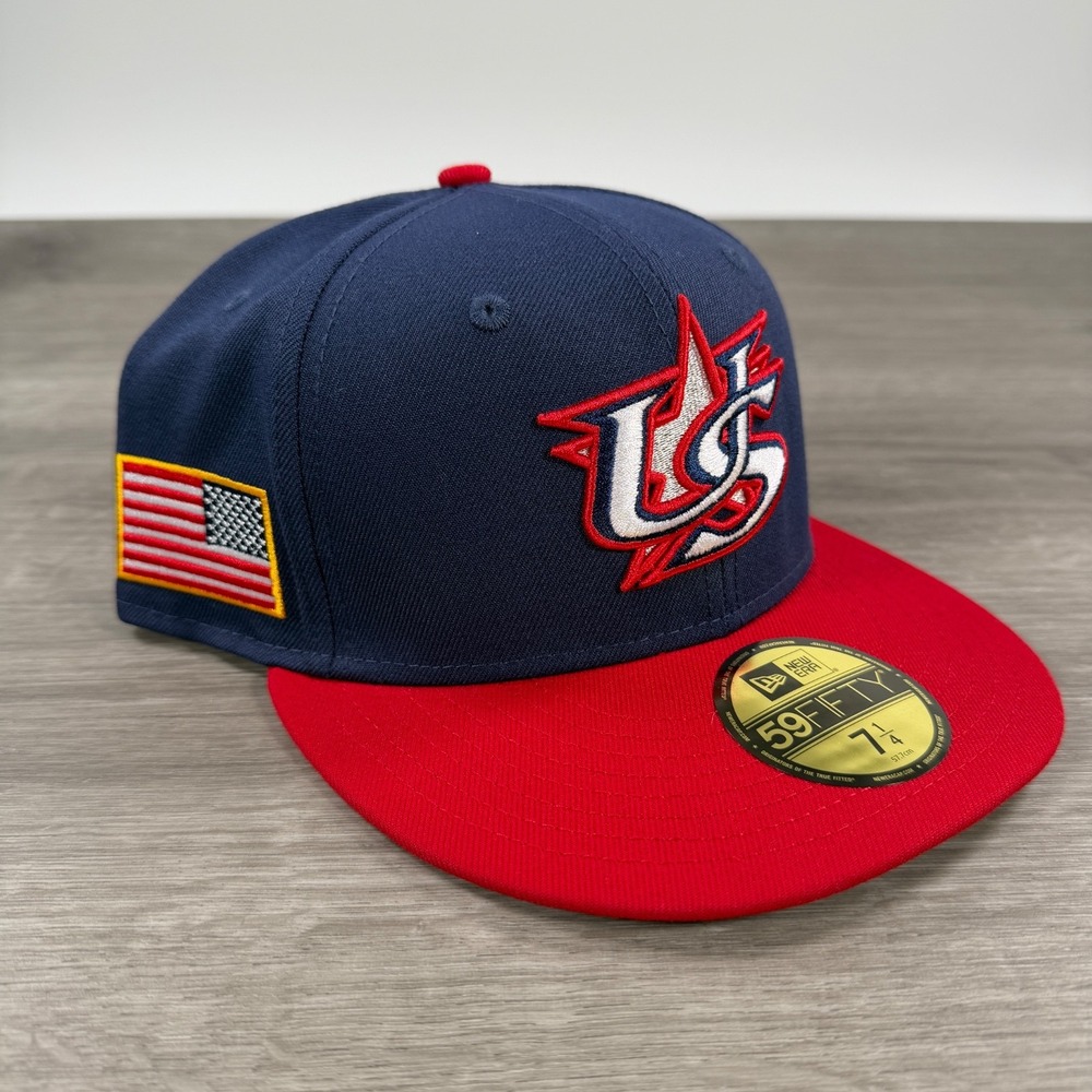 2026 WBC USA World Baseball Classic Fitted Hat New Era 59FIFTY Cap Size 7 1/4